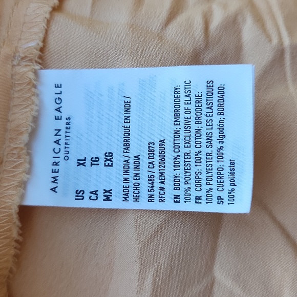 New American Eagle Orange Scalloped Midi Dress Size XL - Picture 11 of 11